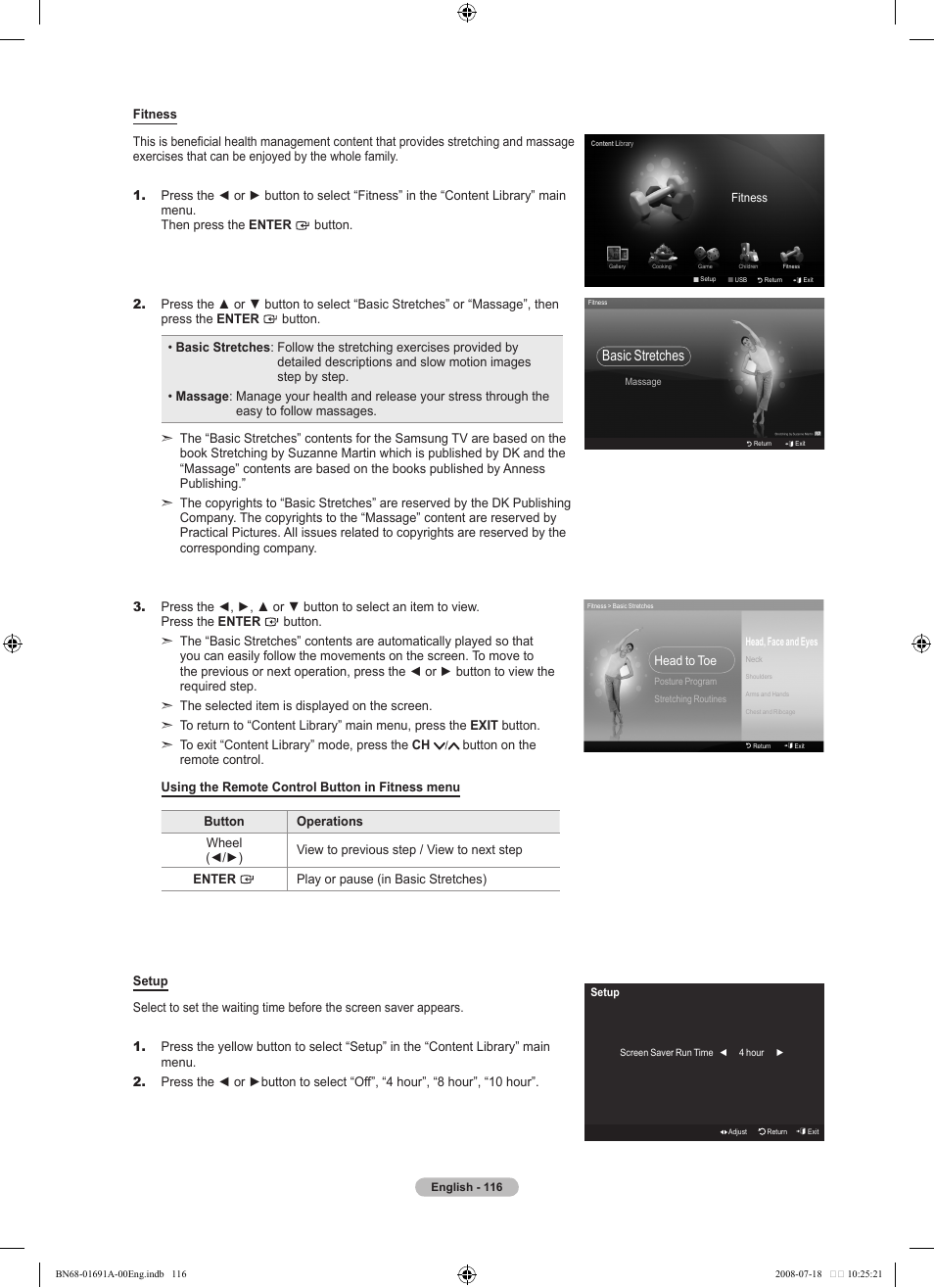 Basic stretches | Samsung BN68-01691A-02 User Manual | Page 118 / 155