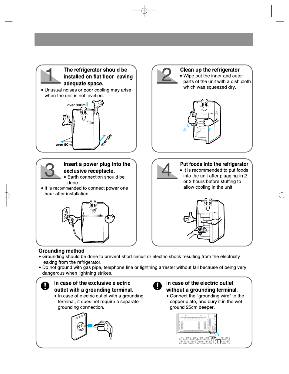 Preparations prior to use | Samsung DA68-01258A User Manual | Page 7 / 24