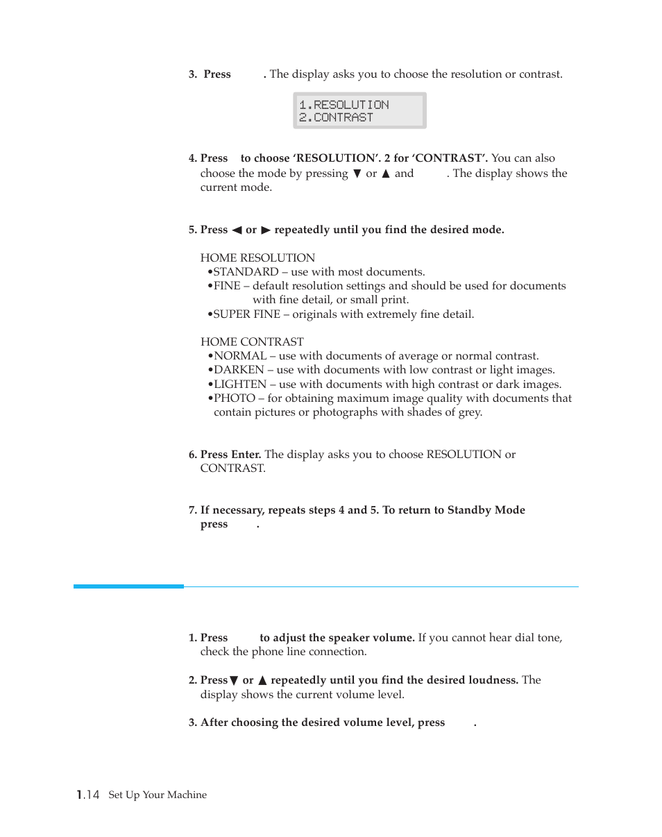 Adjusting speaker volume | Samsung SF4500 User Manual | Page 21 / 93