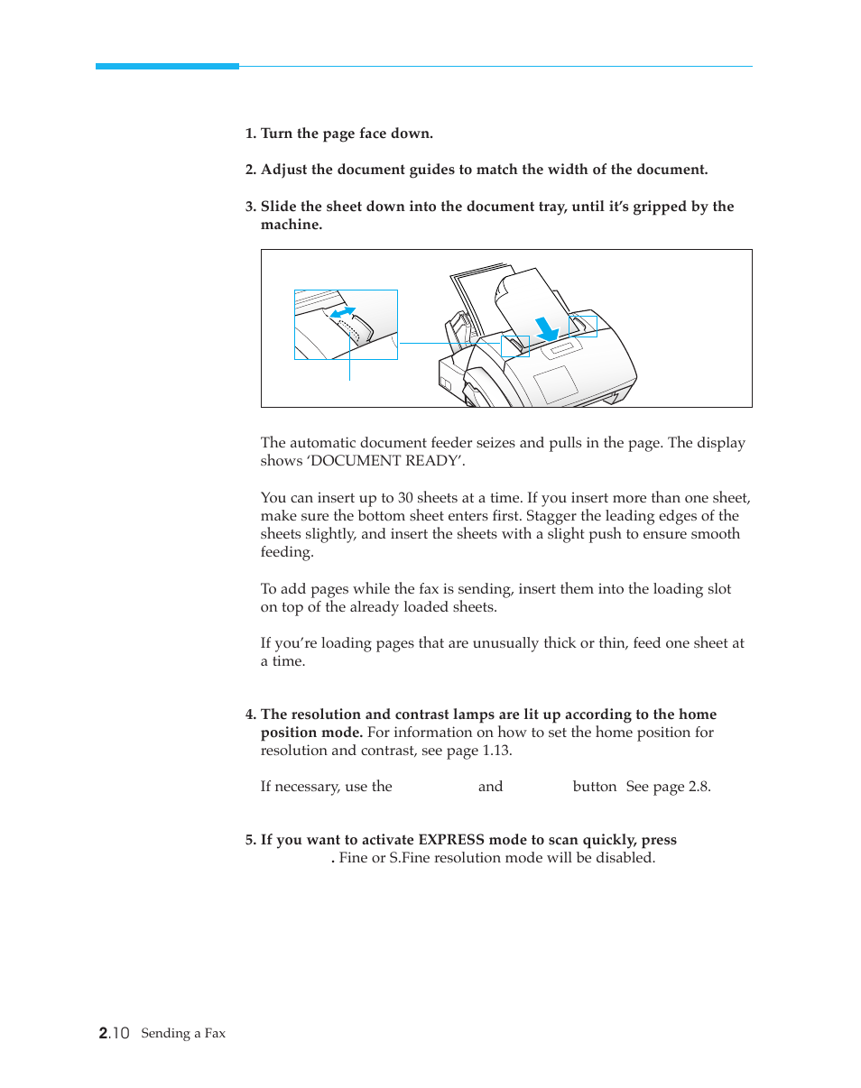 Loading document | Samsung SF4500 User Manual | Page 33 / 93