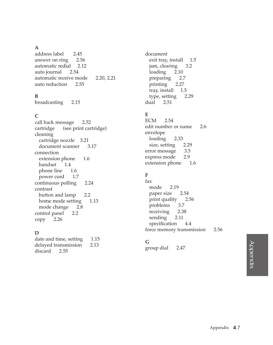 Samsung SF4500 User Manual | Page 90 / 93