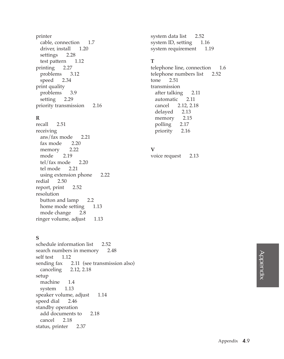 Samsung SF4500 User Manual | Page 92 / 93