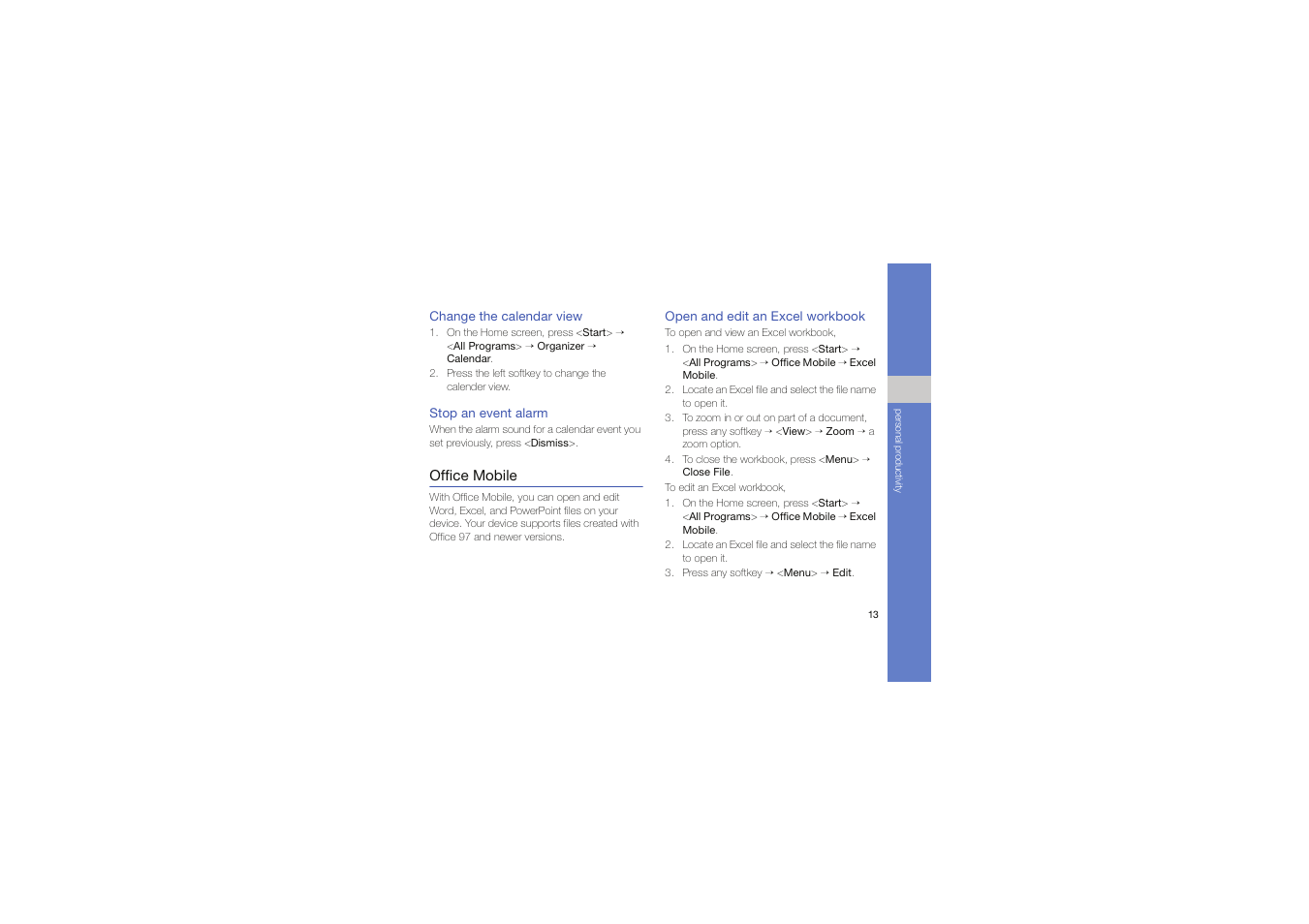 Office mobile | Samsung C6625 User Manual | Page 18 / 66