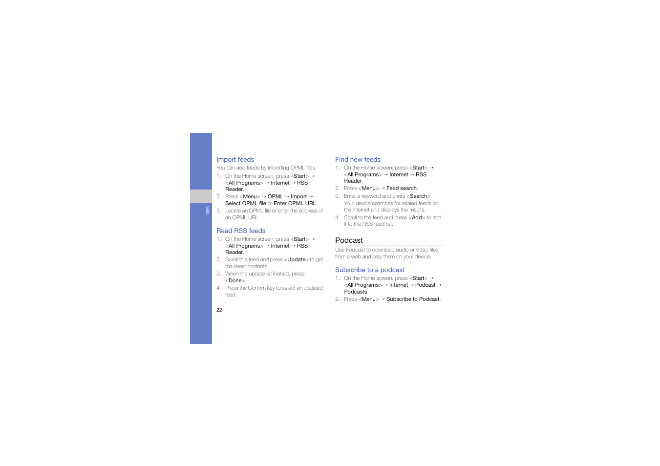 Podcast | Samsung C6625 User Manual | Page 27 / 66