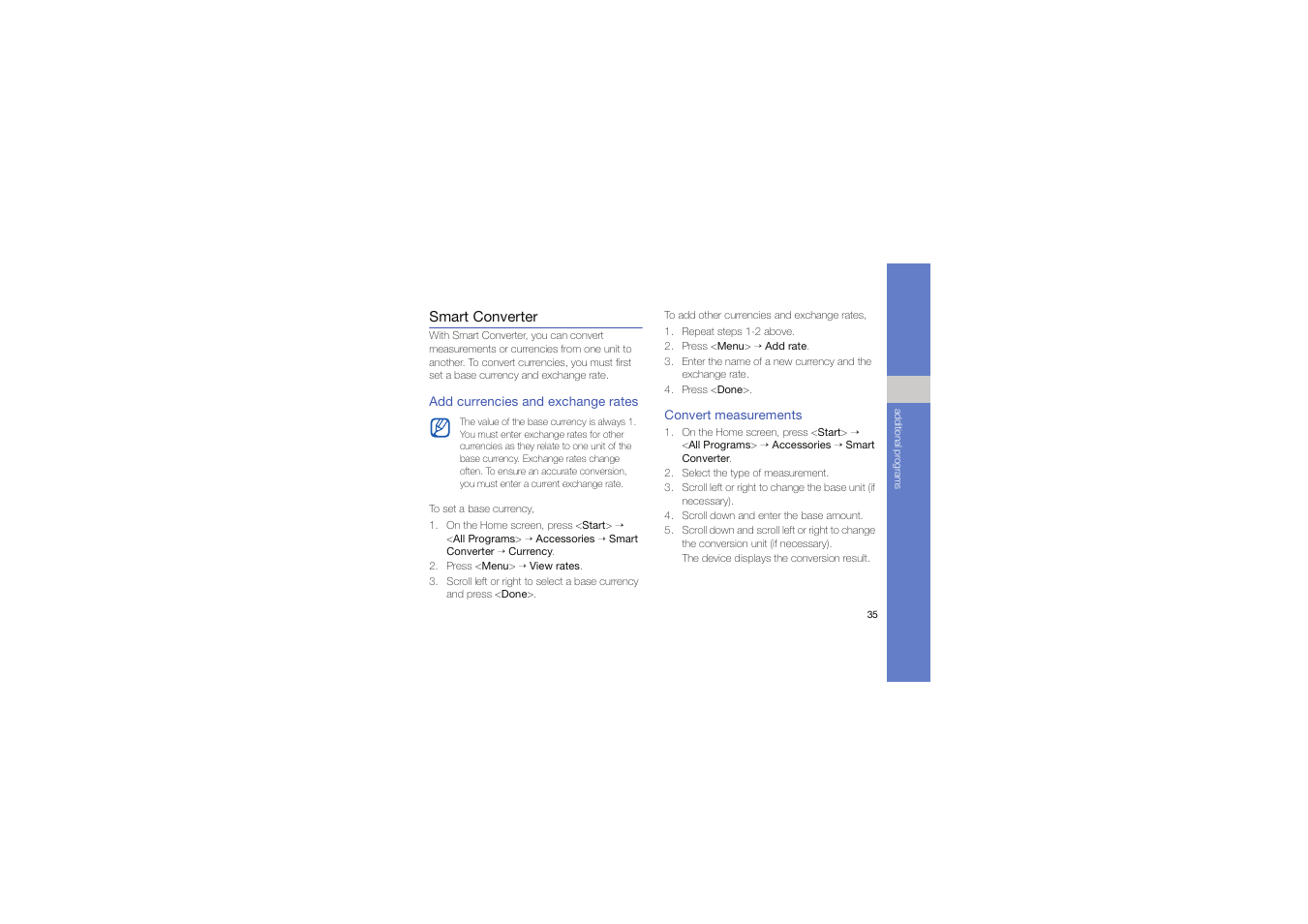 Smart converter | Samsung C6625 User Manual | Page 40 / 66