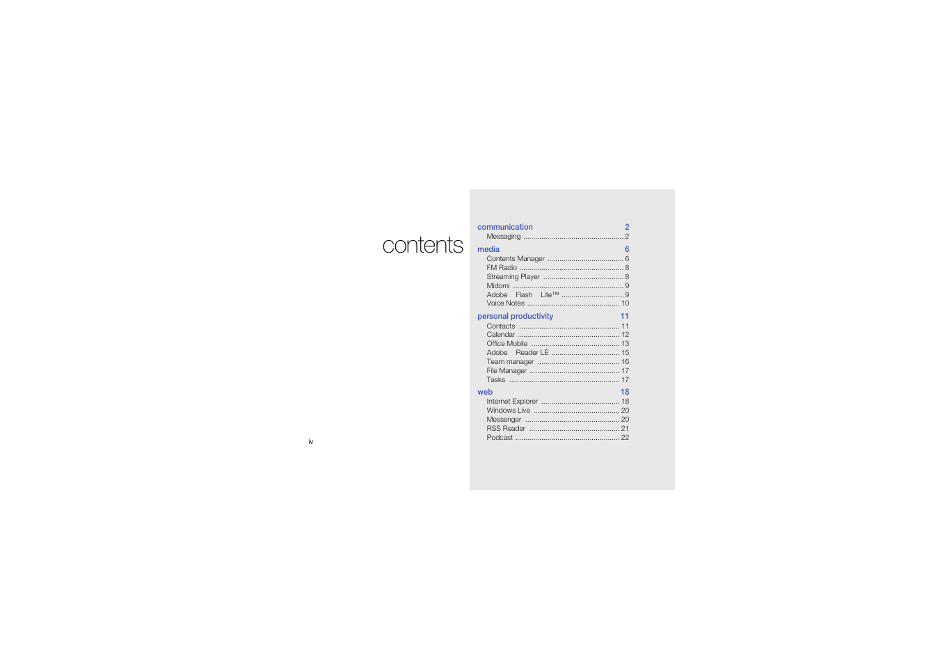 Samsung C6625 User Manual | Page 5 / 66