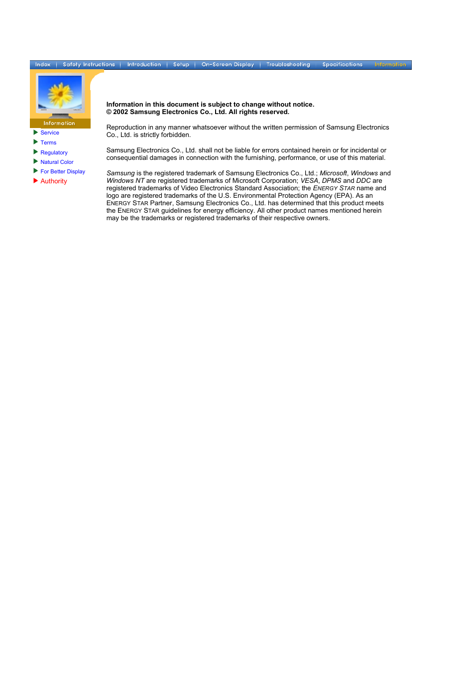Samsung 151P User Manual | Page 51 / 51