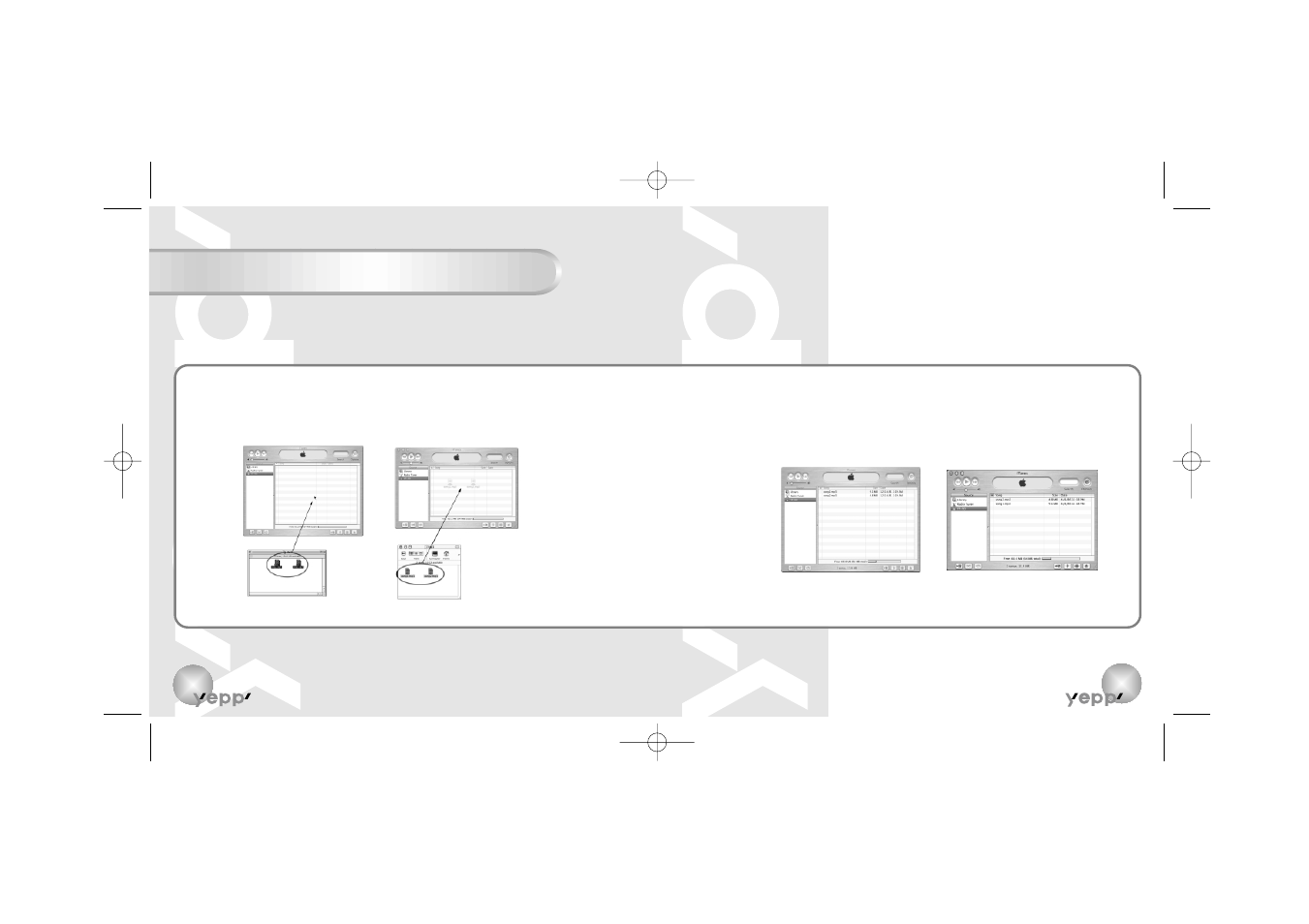 Copying files to yepp (mac) | Samsung YP-90S User Manual | Page 22 / 34