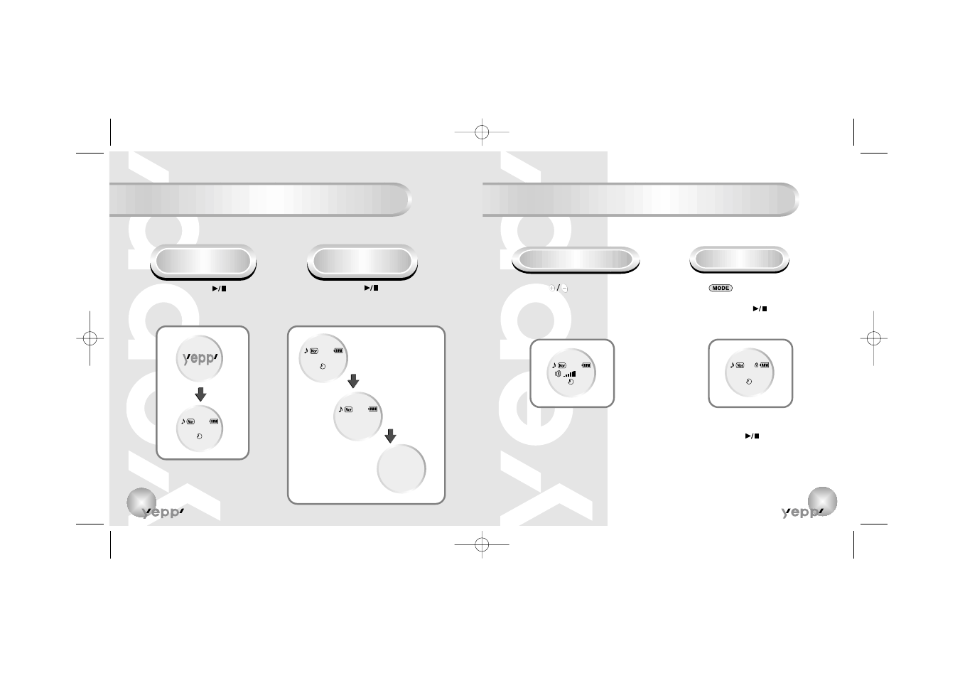 Basic usage, Listening to music with yepp, Setting up volume / hold functions | Playing music, Stopping music, Adjusting the volume, Hold function | Samsung YP-90S User Manual | Page 5 / 34