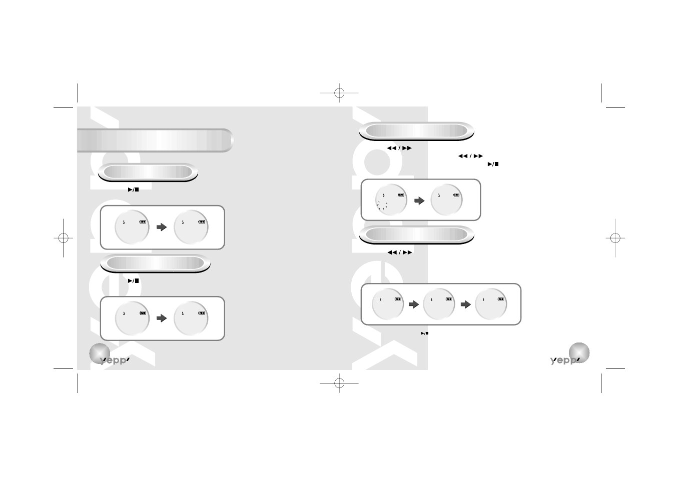 Listening to fm, Fm on / off, Changing channel frequency | Automatically storing frequency, Changing the fm channels | Samsung YP-90S User Manual | Page 8 / 34