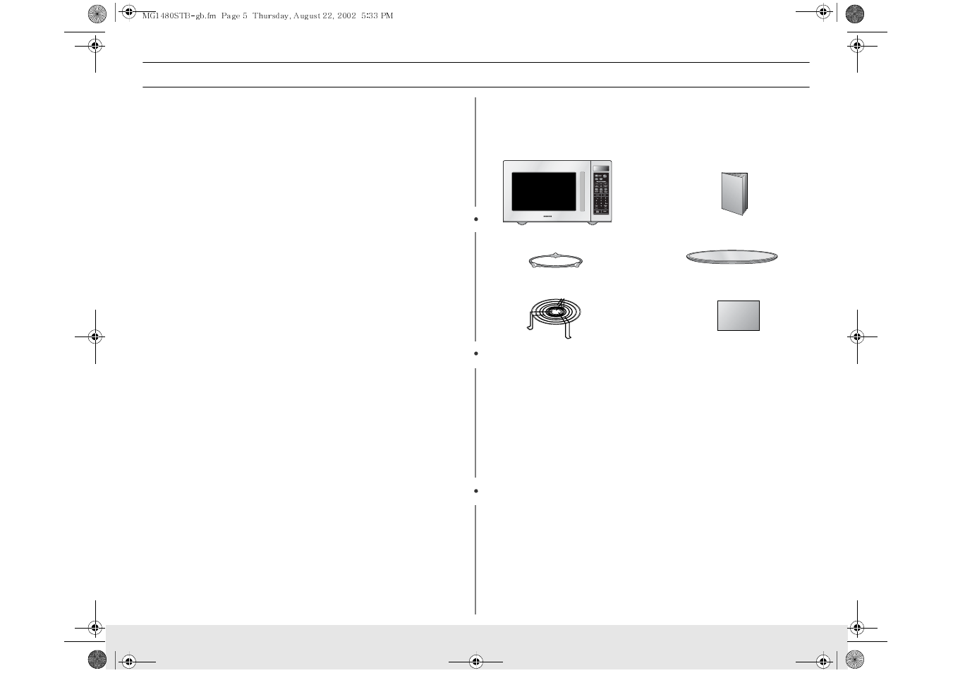 Samsung MG1480STB User Manual | Page 5 / 28