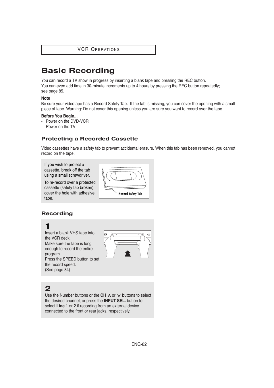 Basic recording | Samsung AK68-00956L/01 User Manual | Page 82 / 95