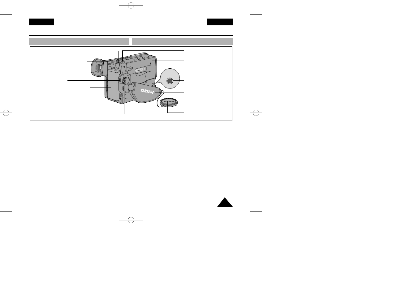 Conozca su videocámara, Getting to know your camcorder | Samsung VP-W80 User Manual | Page 11 / 64