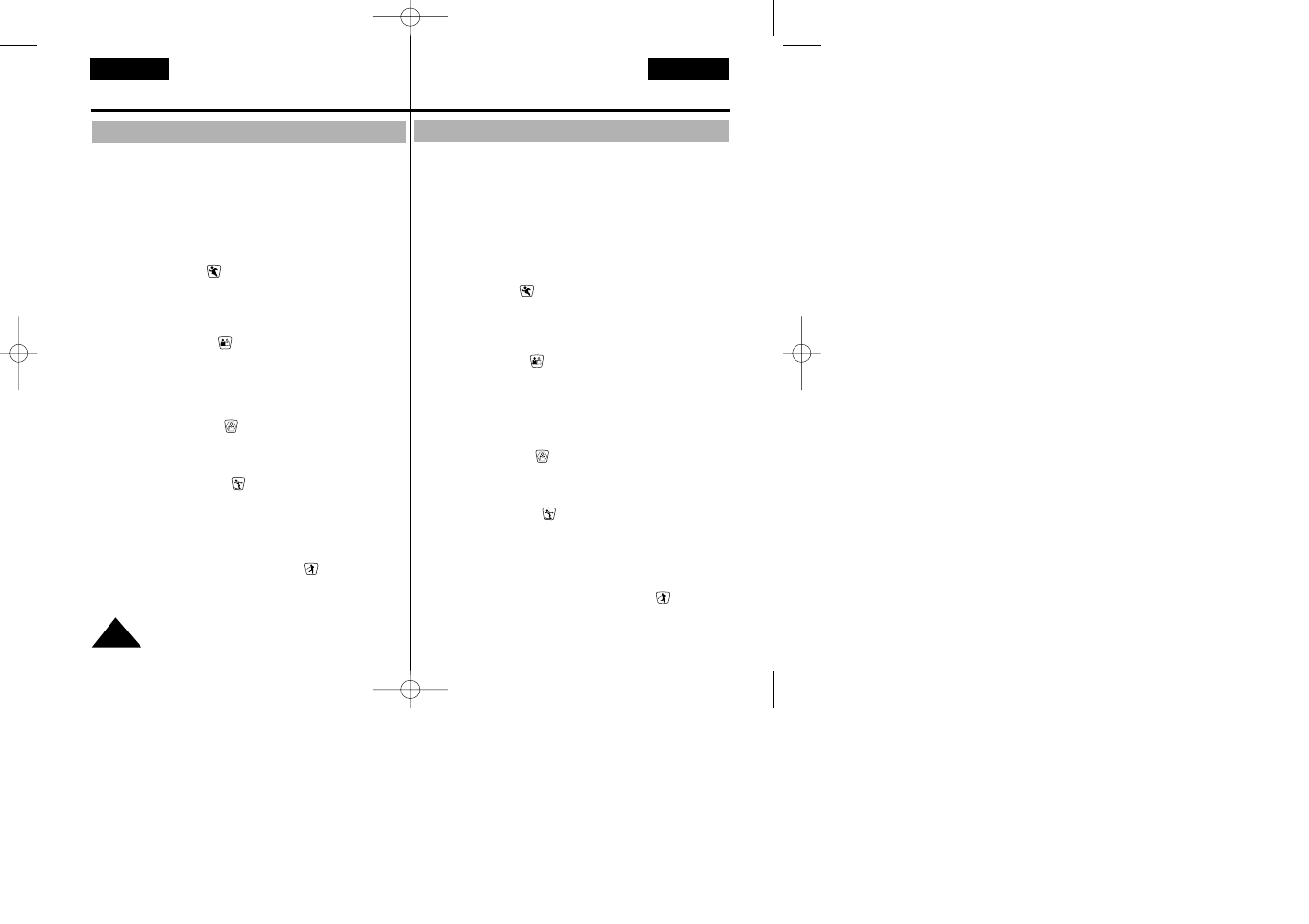 Advanced shooting filmación avanzada | Samsung VP-W80 User Manual | Page 36 / 64