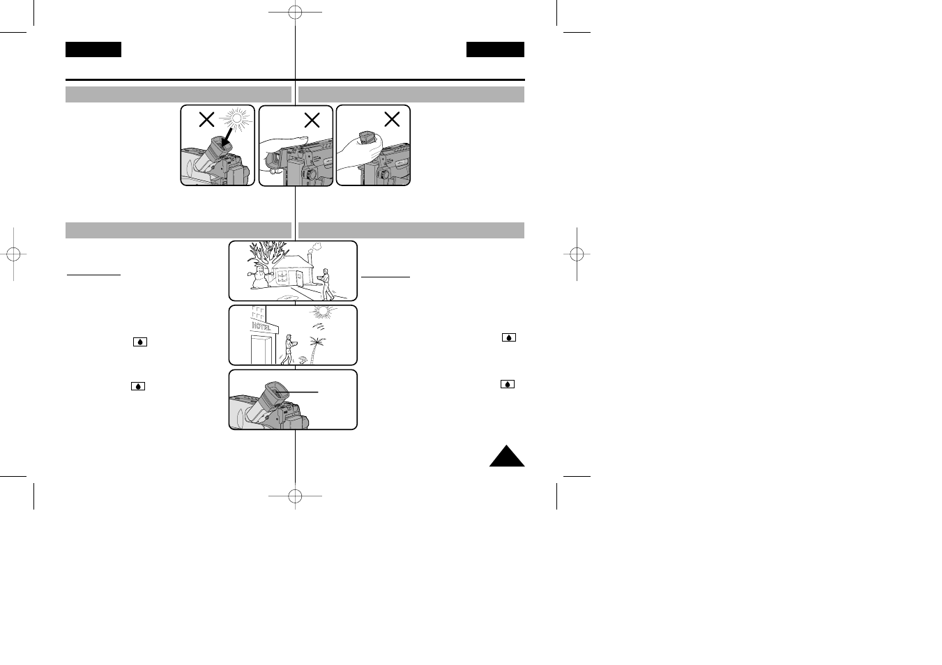 Avisos e instrucciones de seguridad, Precautions and safety instructions | Samsung VP-W80 User Manual | Page 5 / 64
