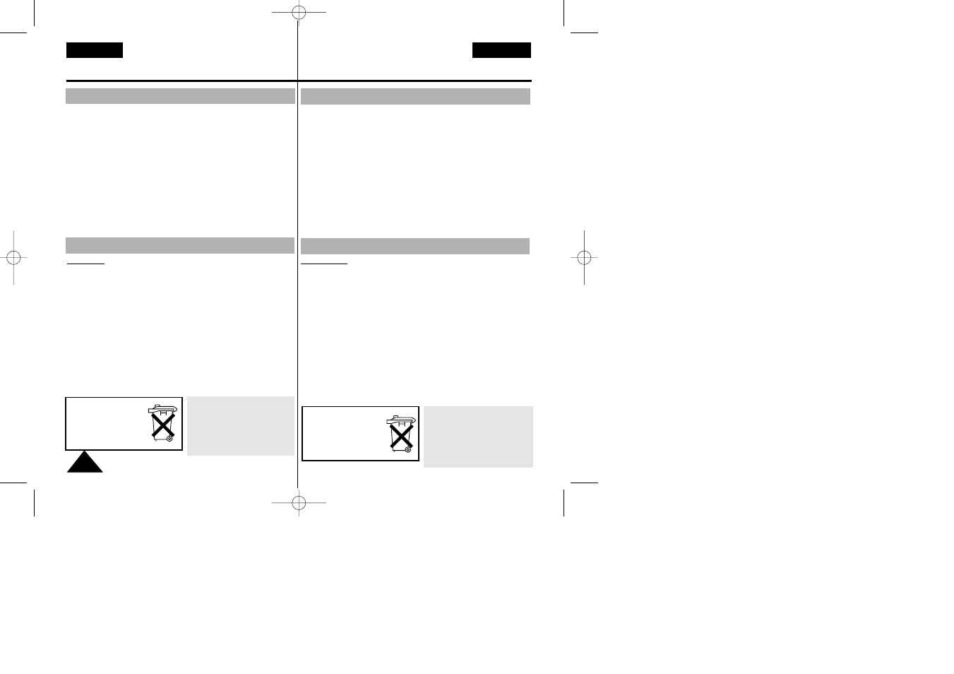 Avisos e instrucciones de seguridad, Precautions and safety instructions | Samsung VP-W80 User Manual | Page 6 / 64