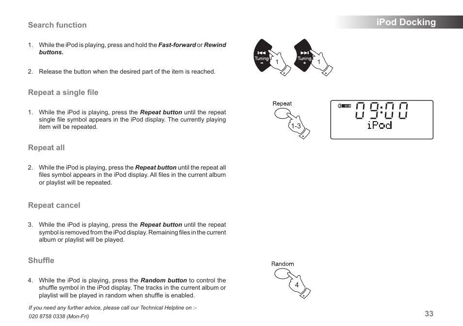 Ipod docking | Samsung MP-43 User Manual | Page 35 / 52