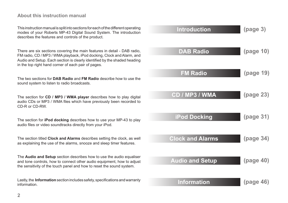 Samsung MP-43 User Manual | Page 4 / 52