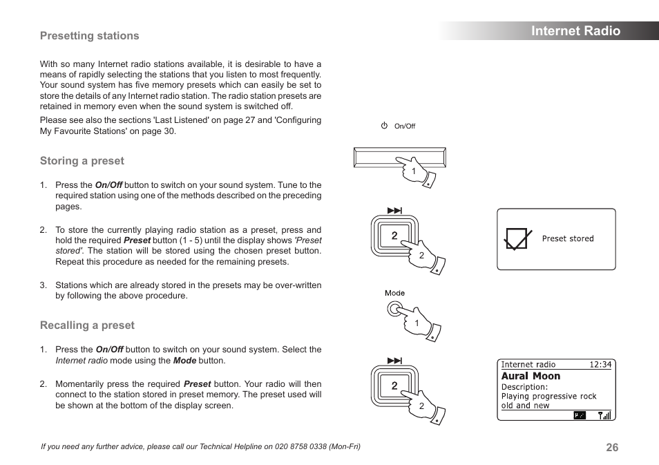 Internet radio | Samsung STREAM 83I User Manual | Page 27 / 96