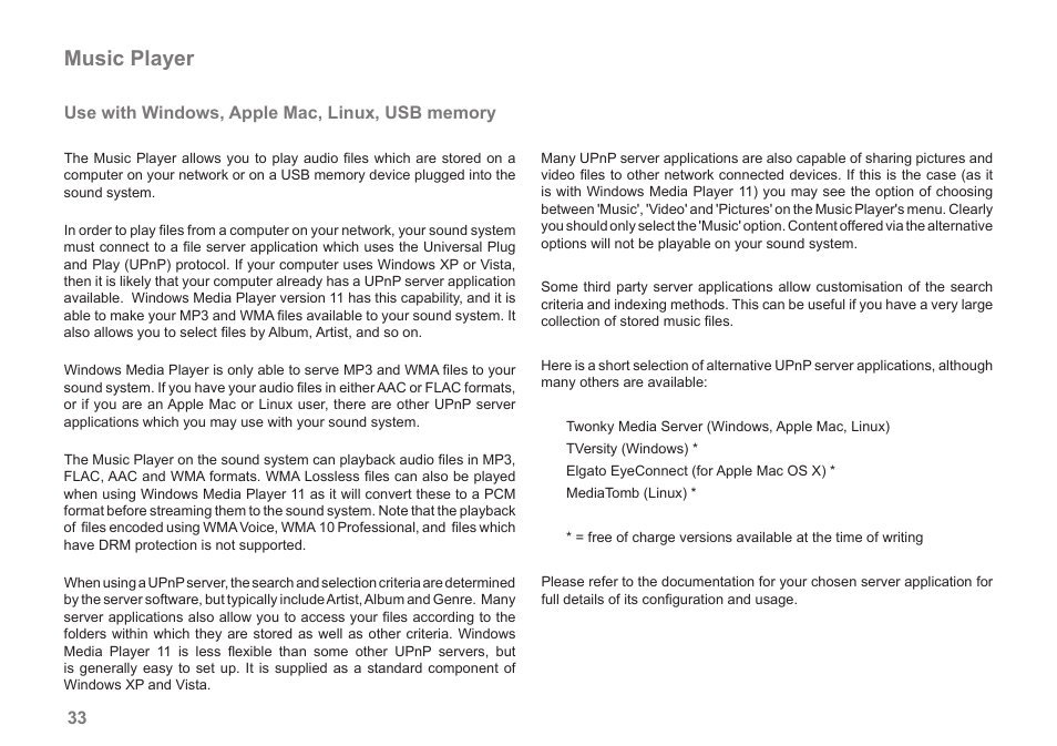 Music player | Samsung STREAM 83I User Manual | Page 34 / 96