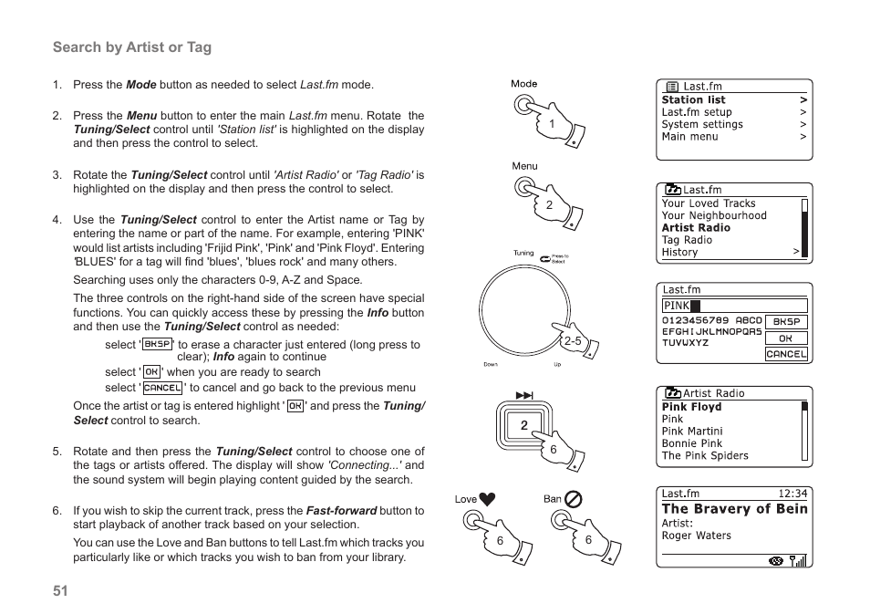Search by artist or tag | Samsung STREAM 83I User Manual | Page 52 / 96