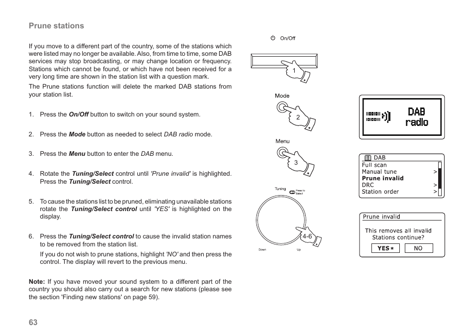 63 prune stations | Samsung STREAM 83I User Manual | Page 64 / 96