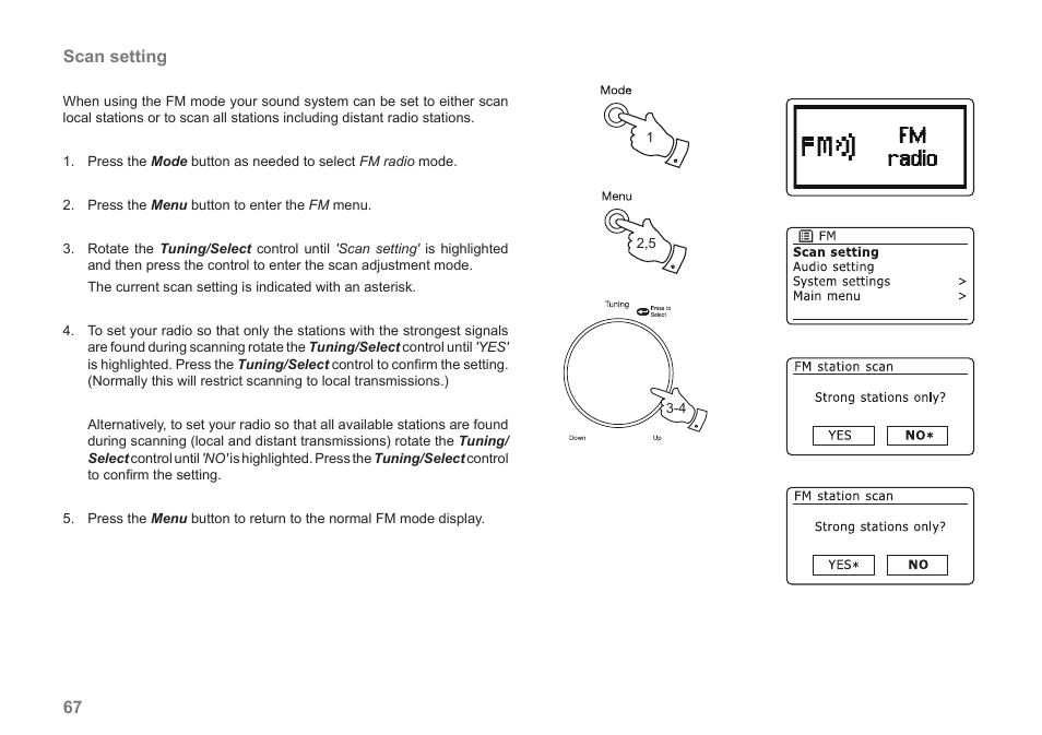 67 scan setting | Samsung STREAM 83I User Manual | Page 68 / 96