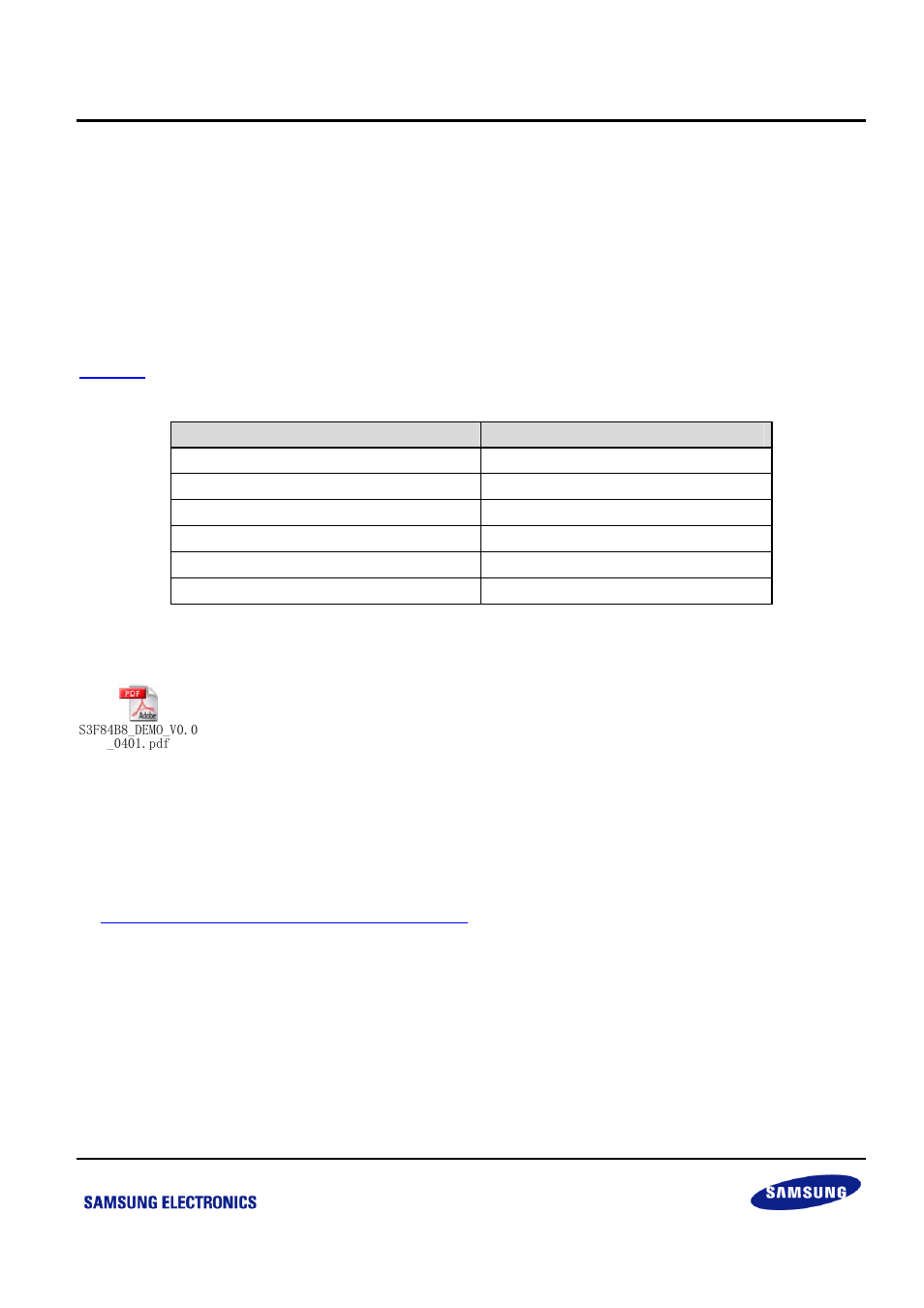 4 appendix, 1 error code, 2 schmatic | 3 source code, Appendix -1, 1 4.2 schmatic, 1 4.3 source code, Table 4-1 error information, Appendix | Samsung S3F84B8 User Manual | Page 25 / 25