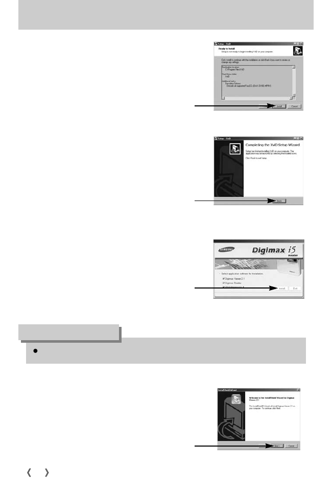 Setting up the application software, Information | Samsung Digimax i5 User Manual | Page 120 / 148