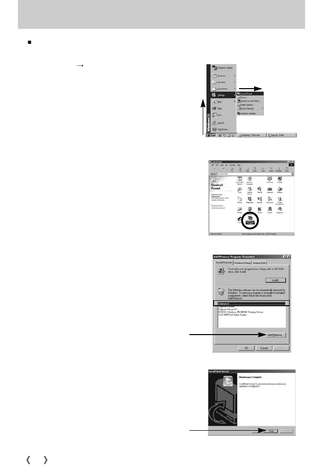 Removing the usb driver for windows 98se | Samsung Digimax i5 User Manual | Page 130 / 148