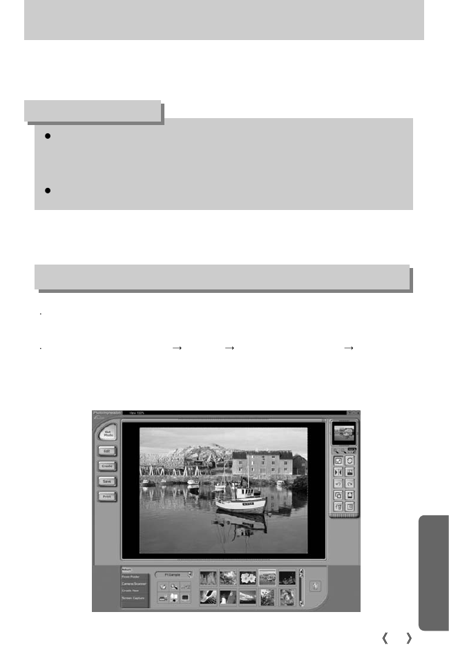 Digimax reader, Information, Using photoimpression | Samsung Digimax i5 User Manual | Page 137 / 148