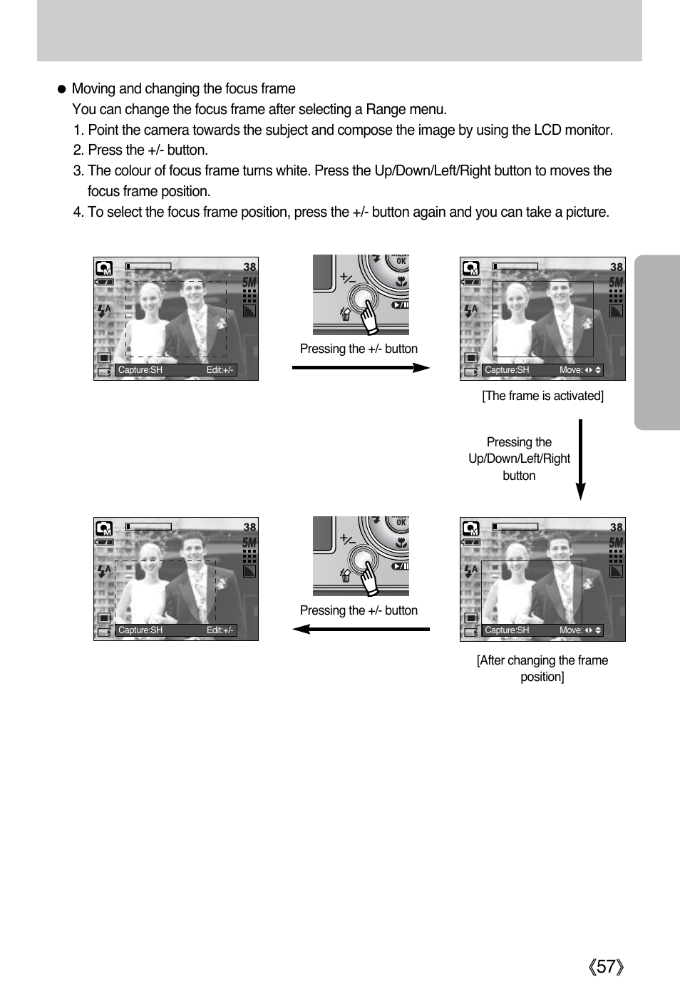 Special effect : preset focus frames | Samsung Digimax i5 User Manual | Page 57 / 148