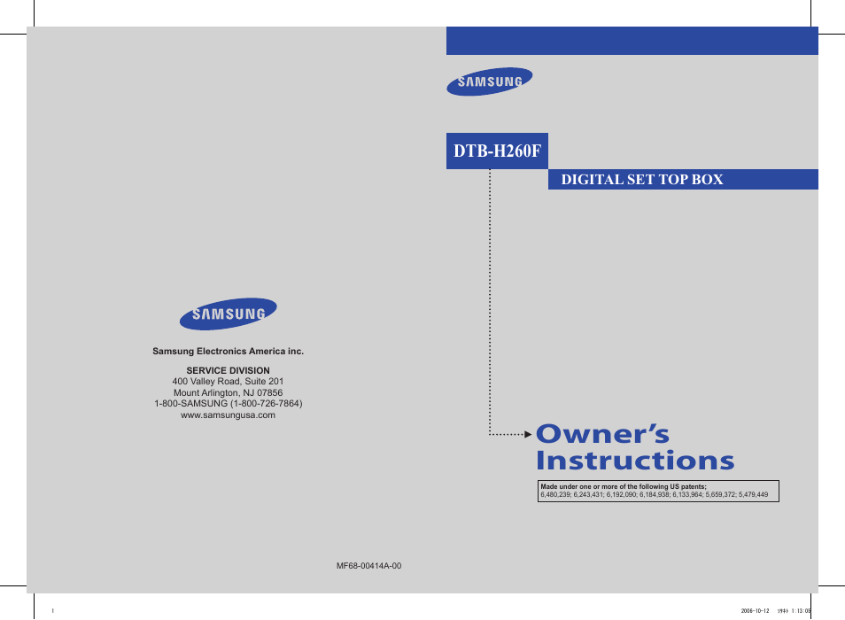 Samsung DTB-H260F User Manual | 28 pages