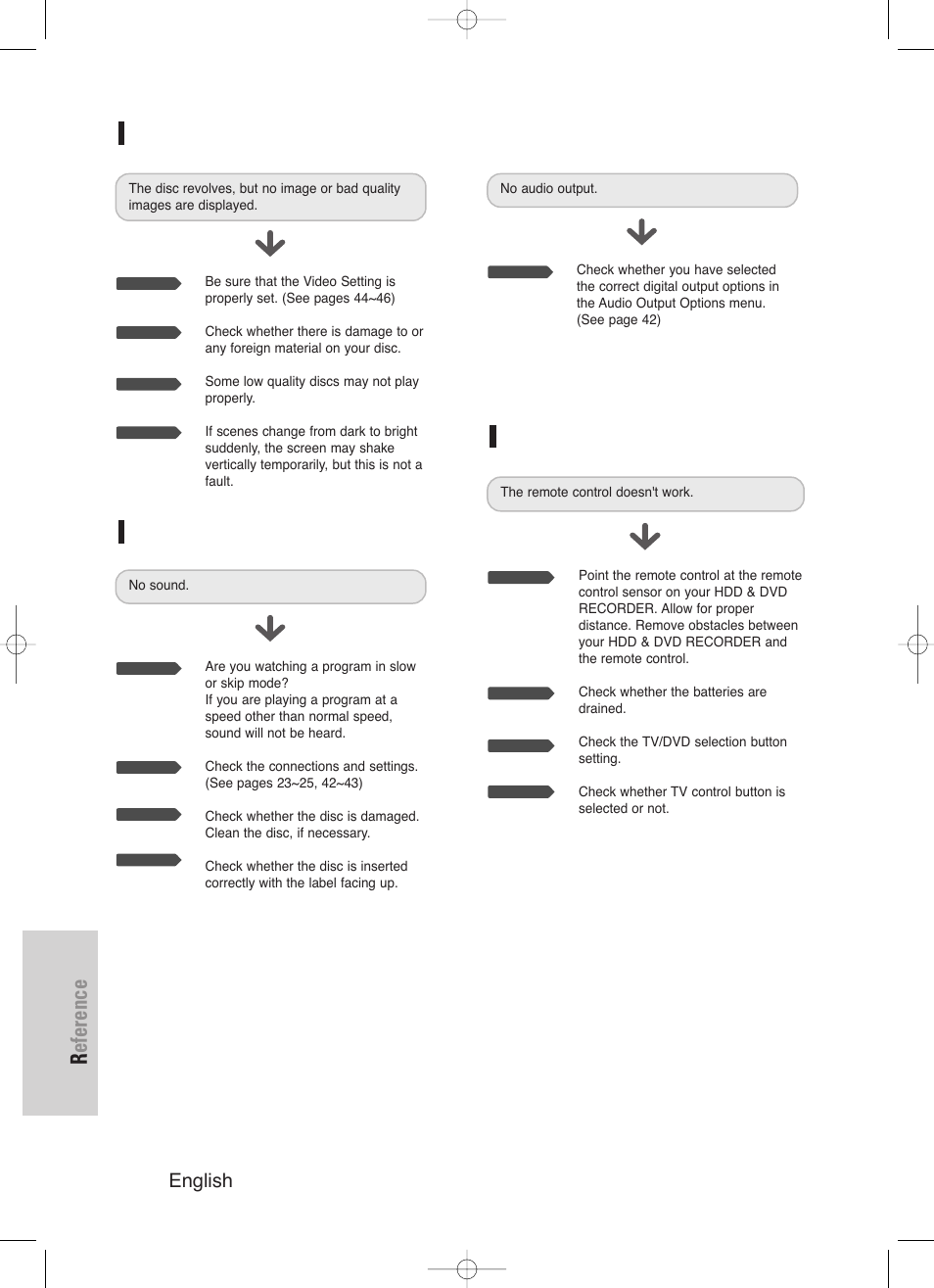 Reference, 122 - english, Sound video | Remote control unit | Samsung DVD-HR720/ User Manual | Page 122 / 168