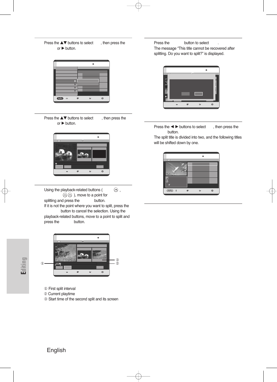 Editing, 92 - english | Samsung DVD-HR720/ User Manual | Page 92 / 168