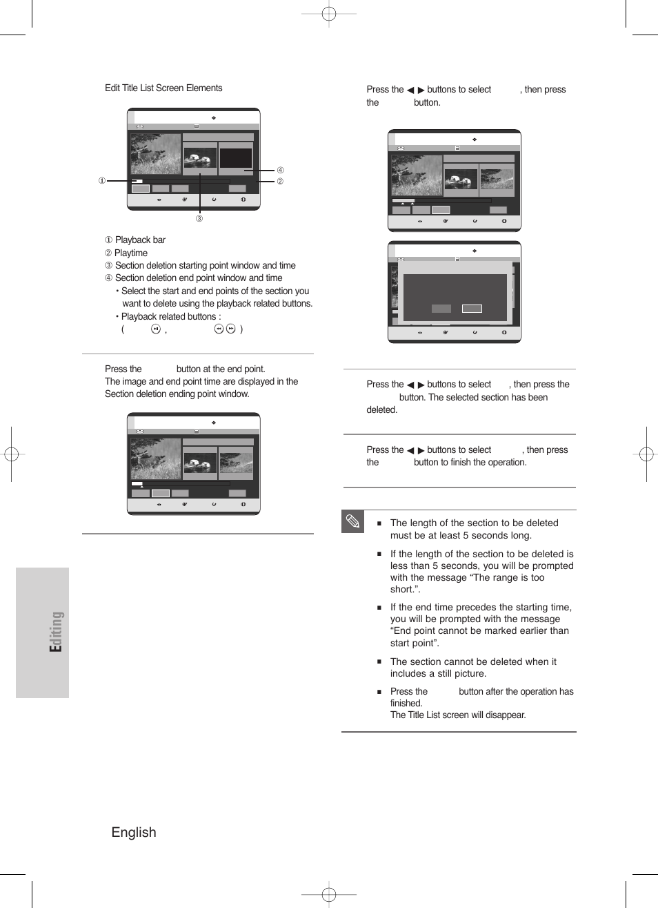 Editing, 94 - english | Samsung DVD-HR720/ User Manual | Page 94 / 168