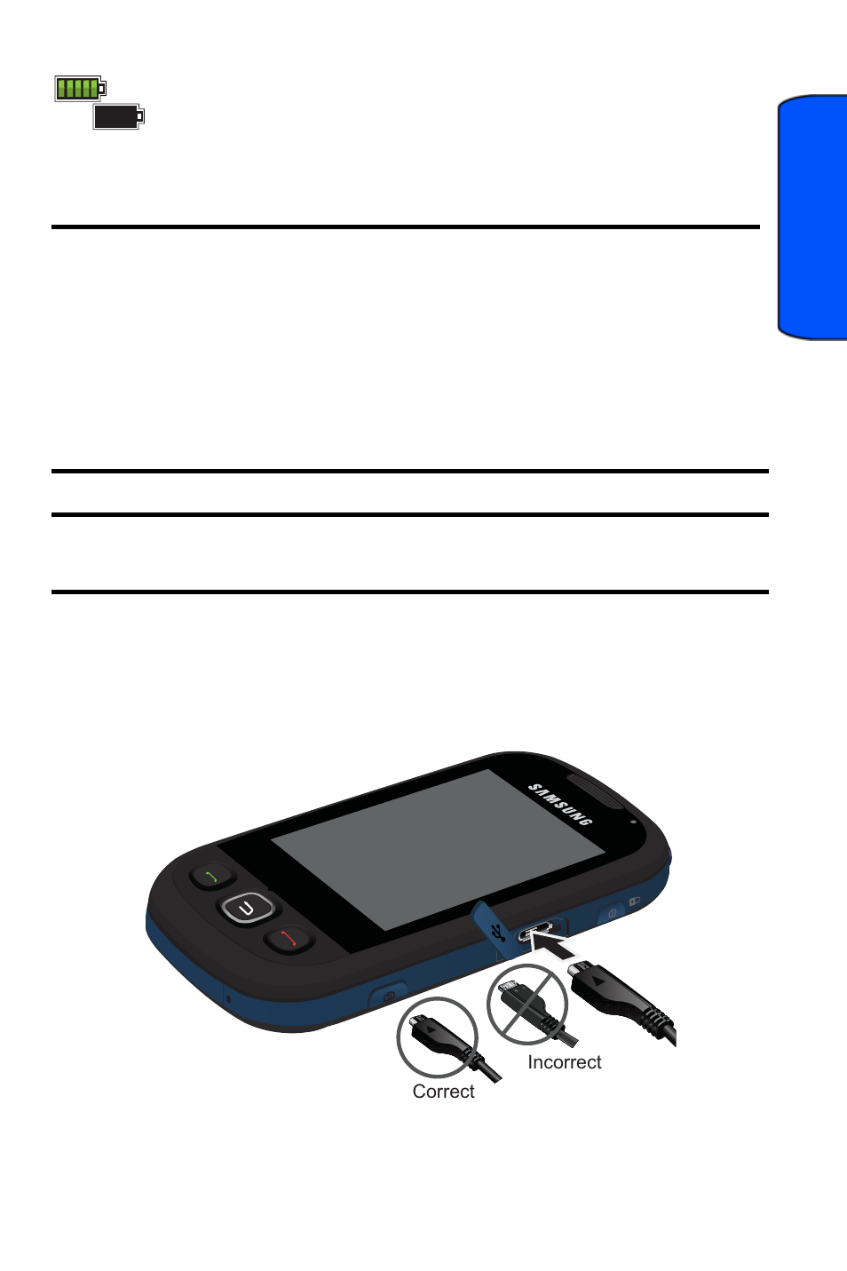 Using the travel adapter, Get tin g started | Samsung Entro BMC-M350 User Manual | Page 27 / 118