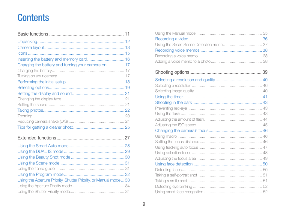 Samsung WB600 User Manual | Page 10 / 109