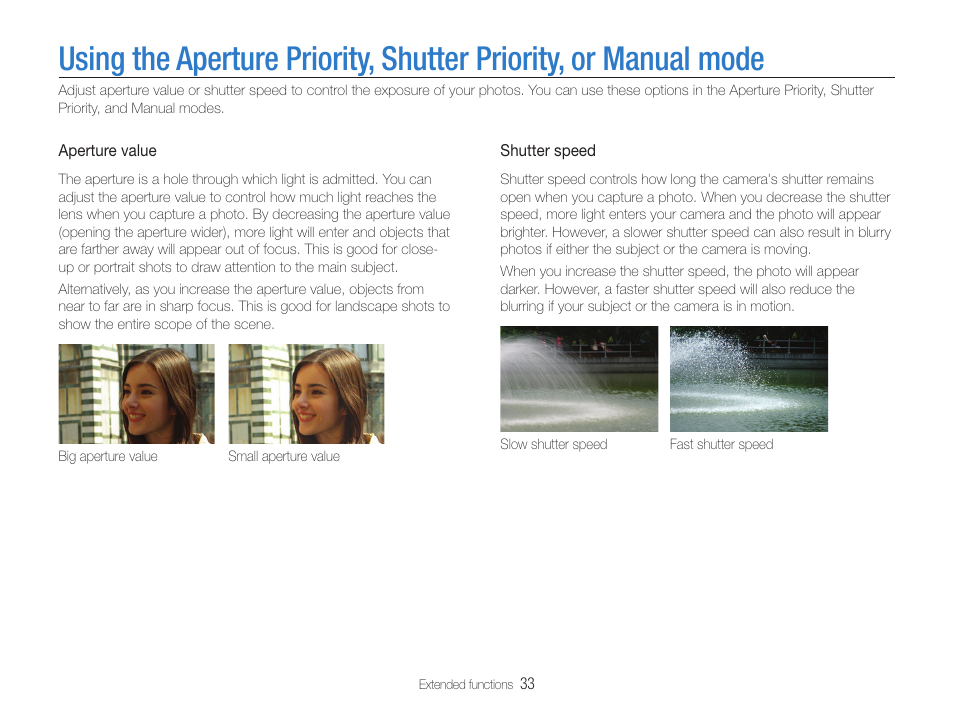 Mode ………………………………………………………33 | Samsung WB600 User Manual | Page 34 / 109