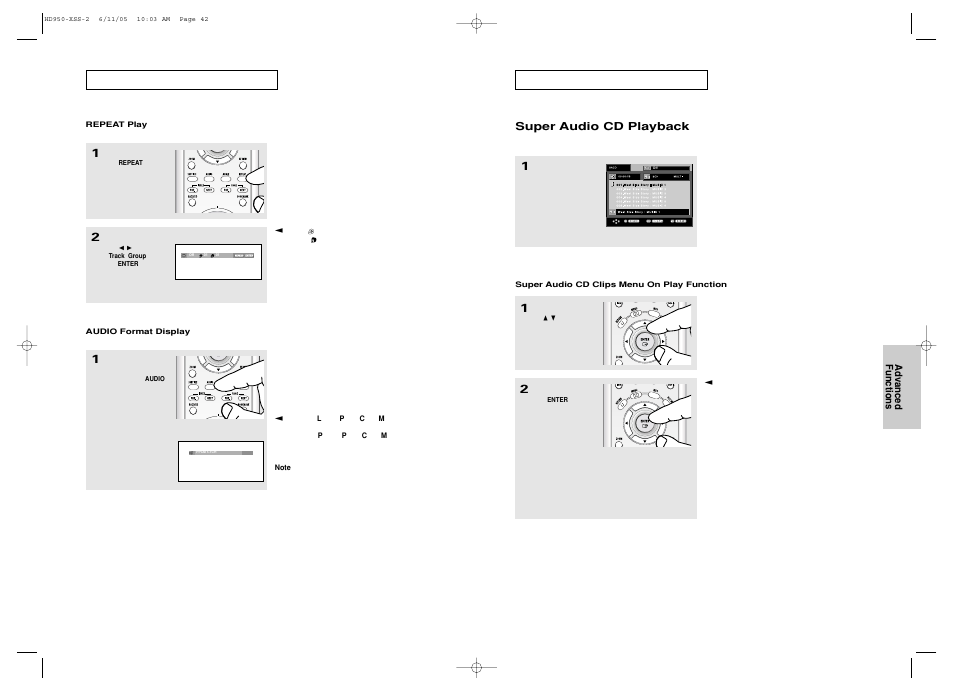 Super audio cd playback | Samsung DVD-HD950 User Manual | Page 22 / 38