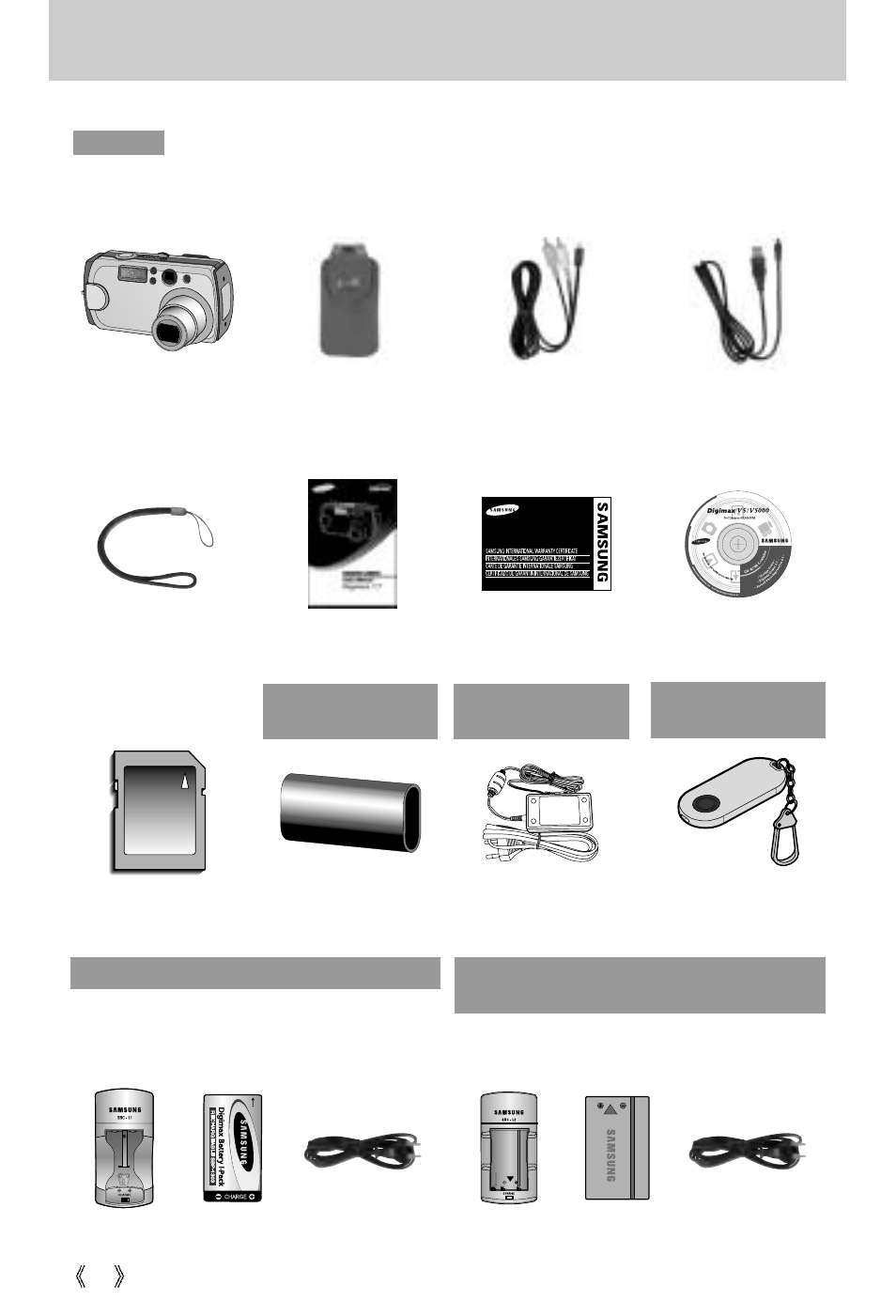 Manufacturer's contents | Samsung Digimax V5000 User Manual | Page 10 / 120