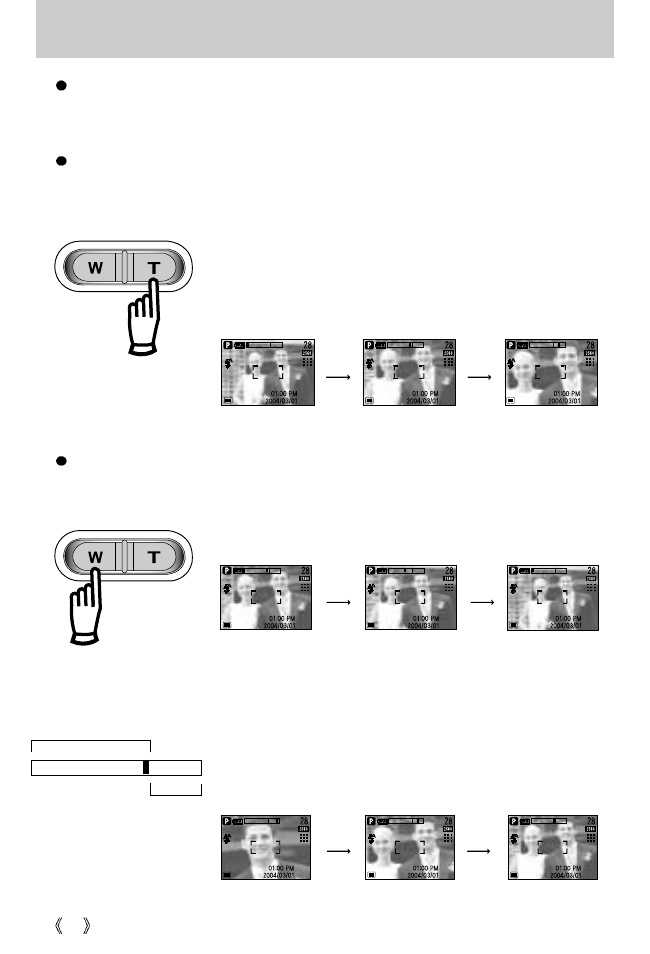 Zoom w/t button | Samsung Digimax V5000 User Manual | Page 28 / 120