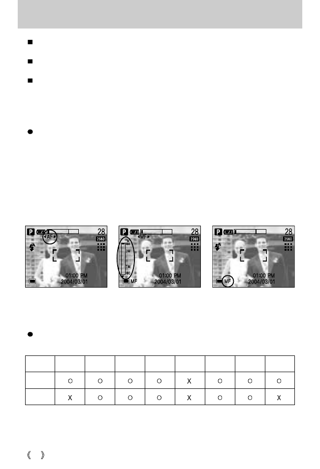 Mf button | Samsung Digimax V5000 User Manual | Page 38 / 120