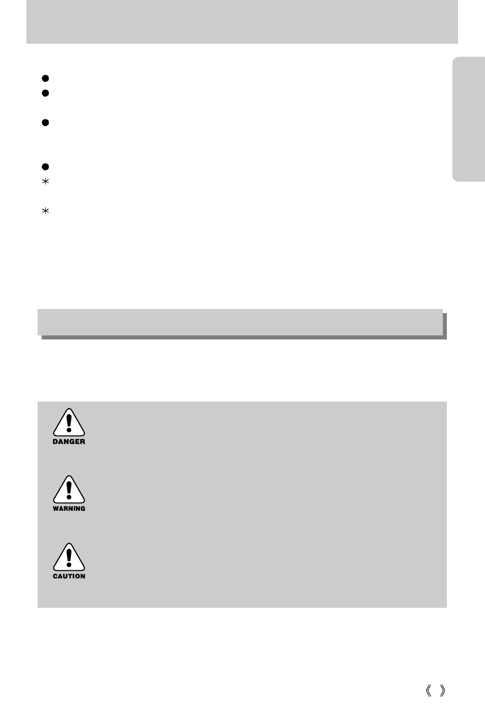 Getting to know your camera, About the icons danger, Warning | Caution | Samsung Digimax V5000 User Manual | Page 5 / 120