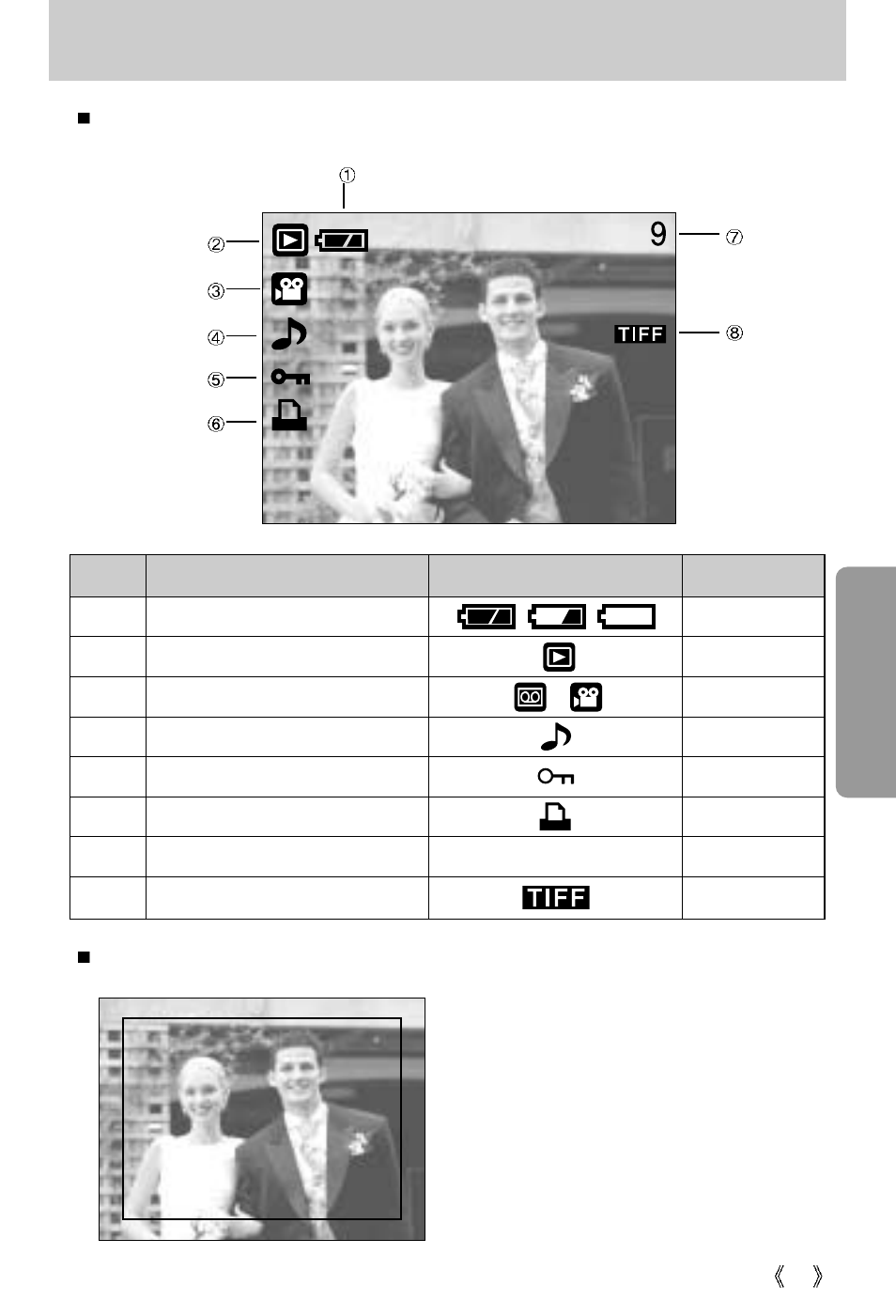 Lcd monitor indicator | Samsung Digimax V5000 User Manual | Page 57 / 120