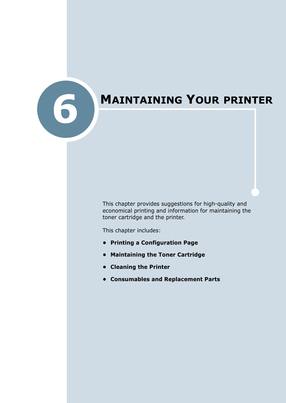 Maintaining your printer, Chapter 6, Aintaining | Printer | Samsung ML-2550 Series User Manual | Page 118 / 233