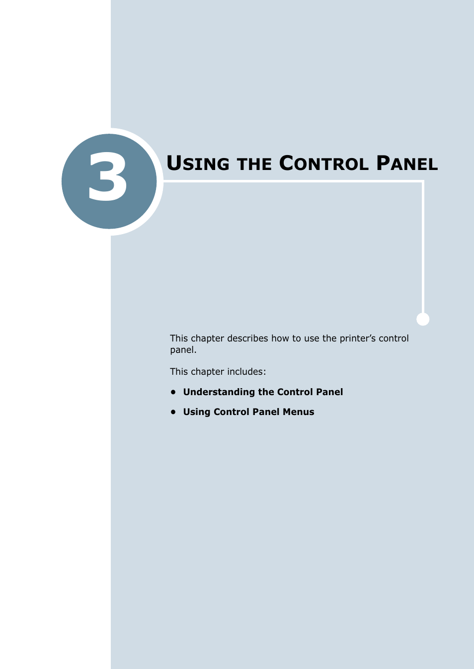 Using the control panel, Chapter 3, Sing | Ontrol, Anel | Samsung ML-2550 Series User Manual | Page 44 / 233