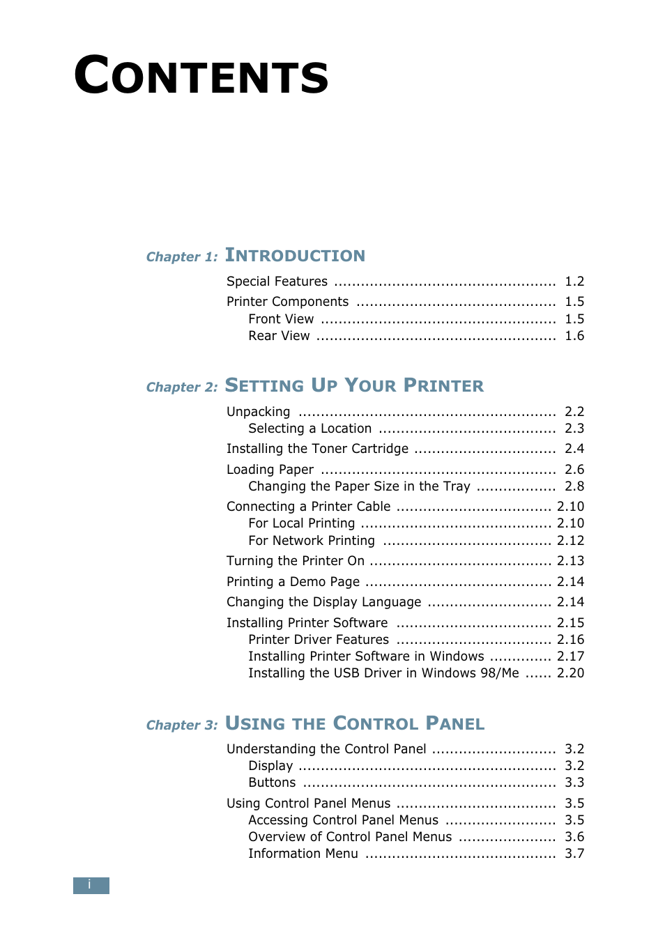 Samsung ML-2550 Series User Manual | Page 5 / 233