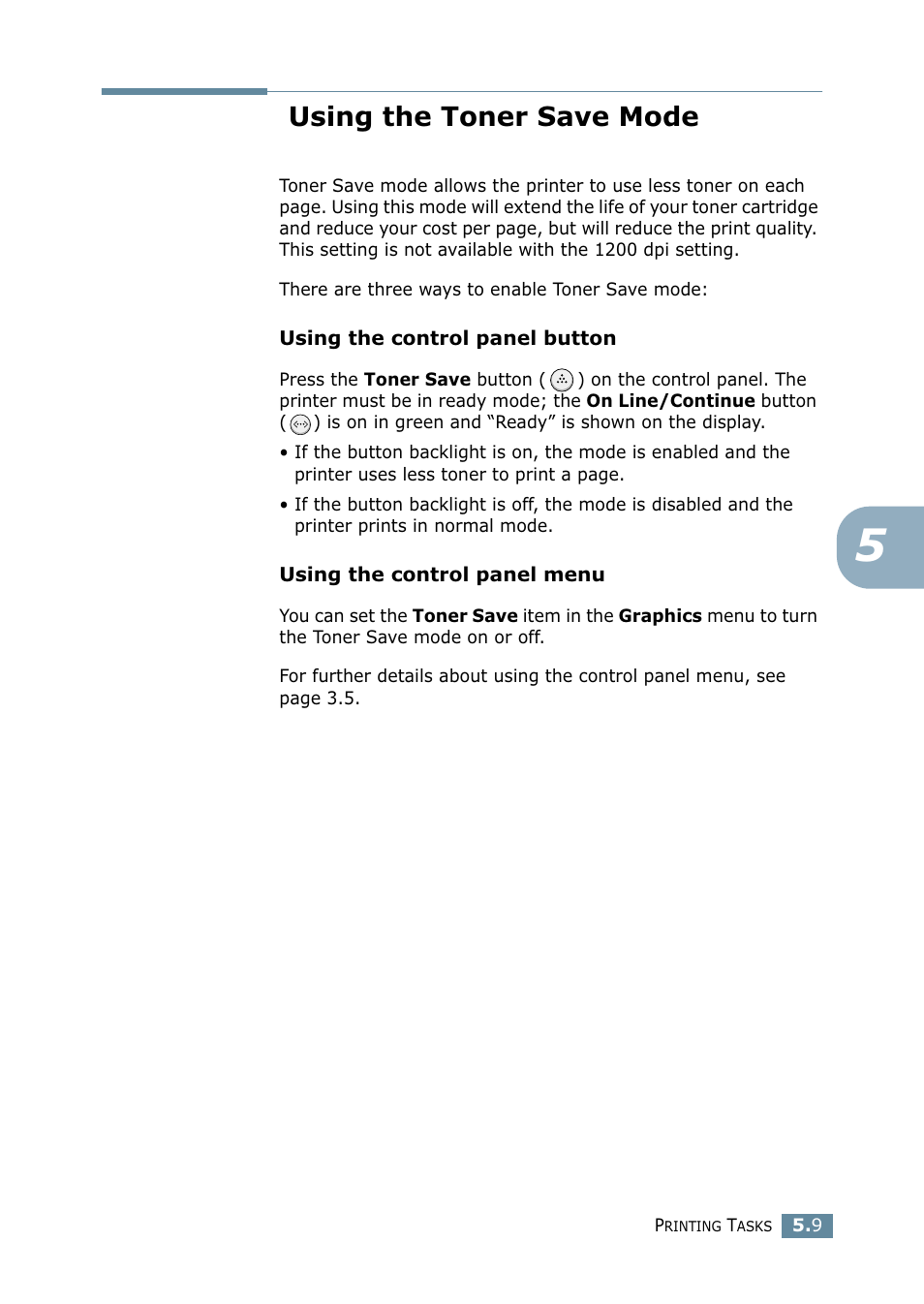 Using the toner save mode | Samsung ML-2550 Series User Manual | Page 98 / 233