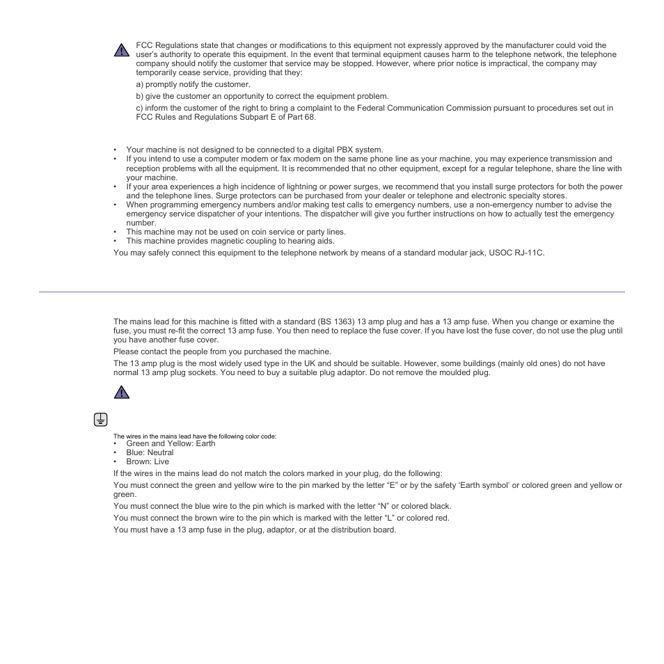Replacing the fitted plug (for uk only) | Samsung SCX-6555N Series User Manual | Page 9 / 186